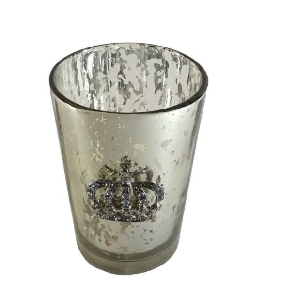 Hallmark silver Glass Candle Holder - Picture 2 of 5